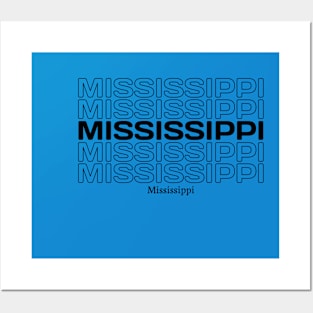 Mississippi text art Posters and Art